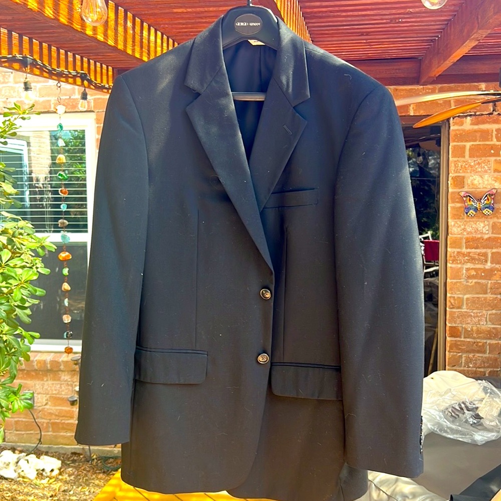 Gerald Austin suit. Medium. Very good condition. Charcoal grey.
